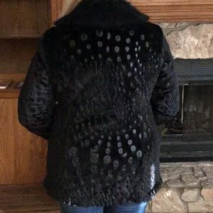 Black Emma G lined polyester jacket